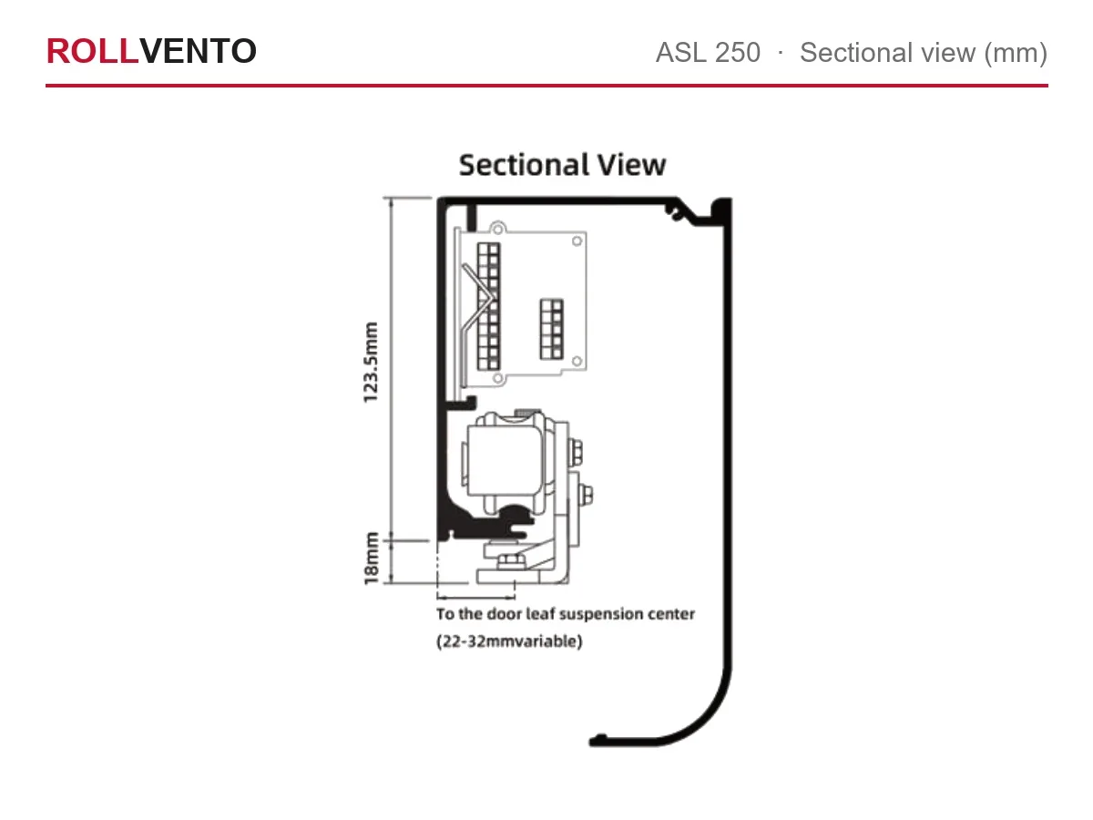 ASL-250 Rollvento ASL-250 Automatic Sliding Door Operator — complete set