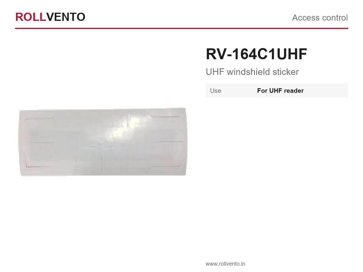 RV-164C1UHF Rollvento RV-164C1UHF UHF windshield sticker — primary view