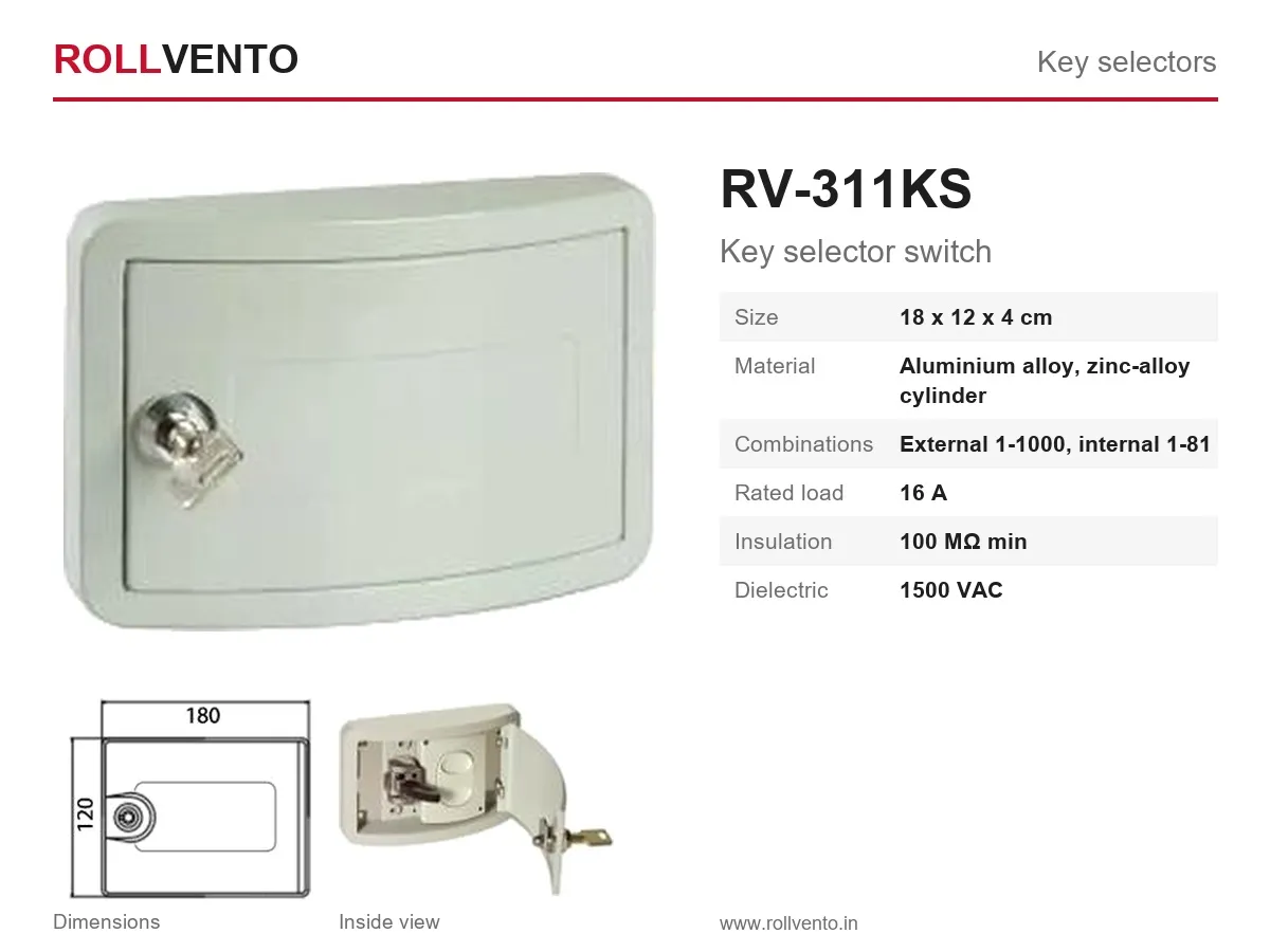 RV-311KS Rollvento RV-311KS Key selector switch — Rollvento