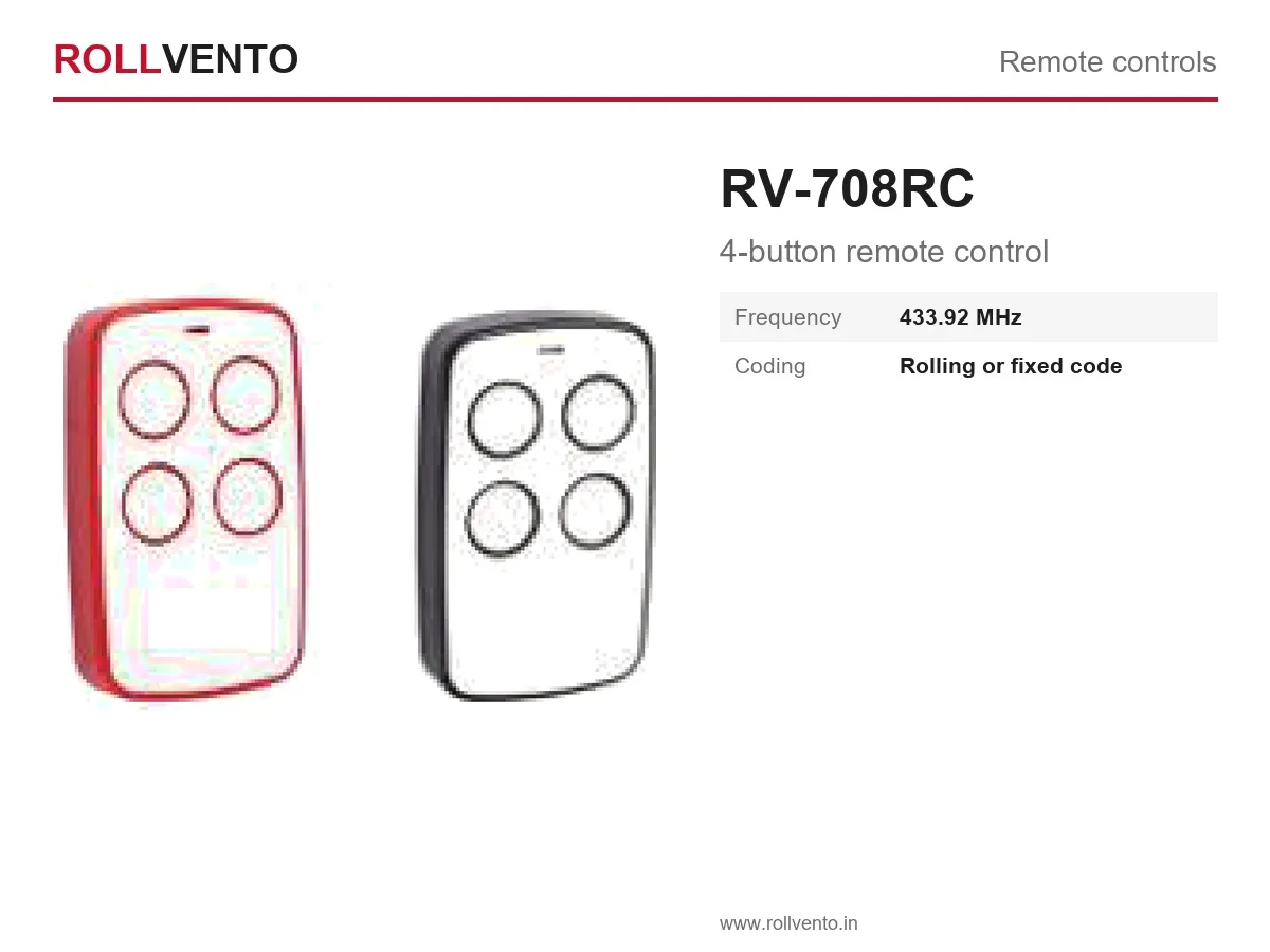 RV-708RC Rollvento RV-708RC 4-button remote control — primary view