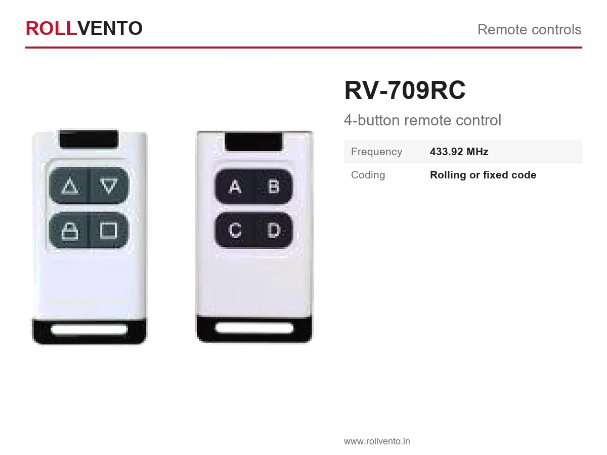 RV-709RC Rollvento RV-709RC 4-button remote control — Rollvento