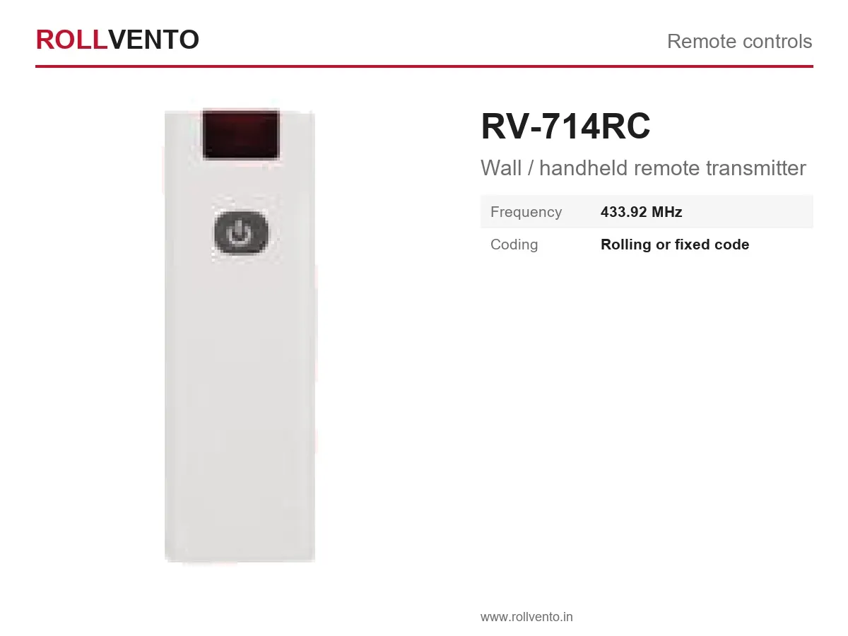RV-714RC Rollvento RV-714RC Wall / handheld remote transmitter — Rollvento