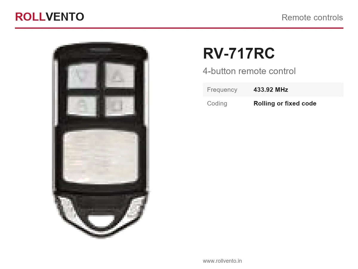 RV-717RC Rollvento RV-717RC 4-button remote control — Rollvento