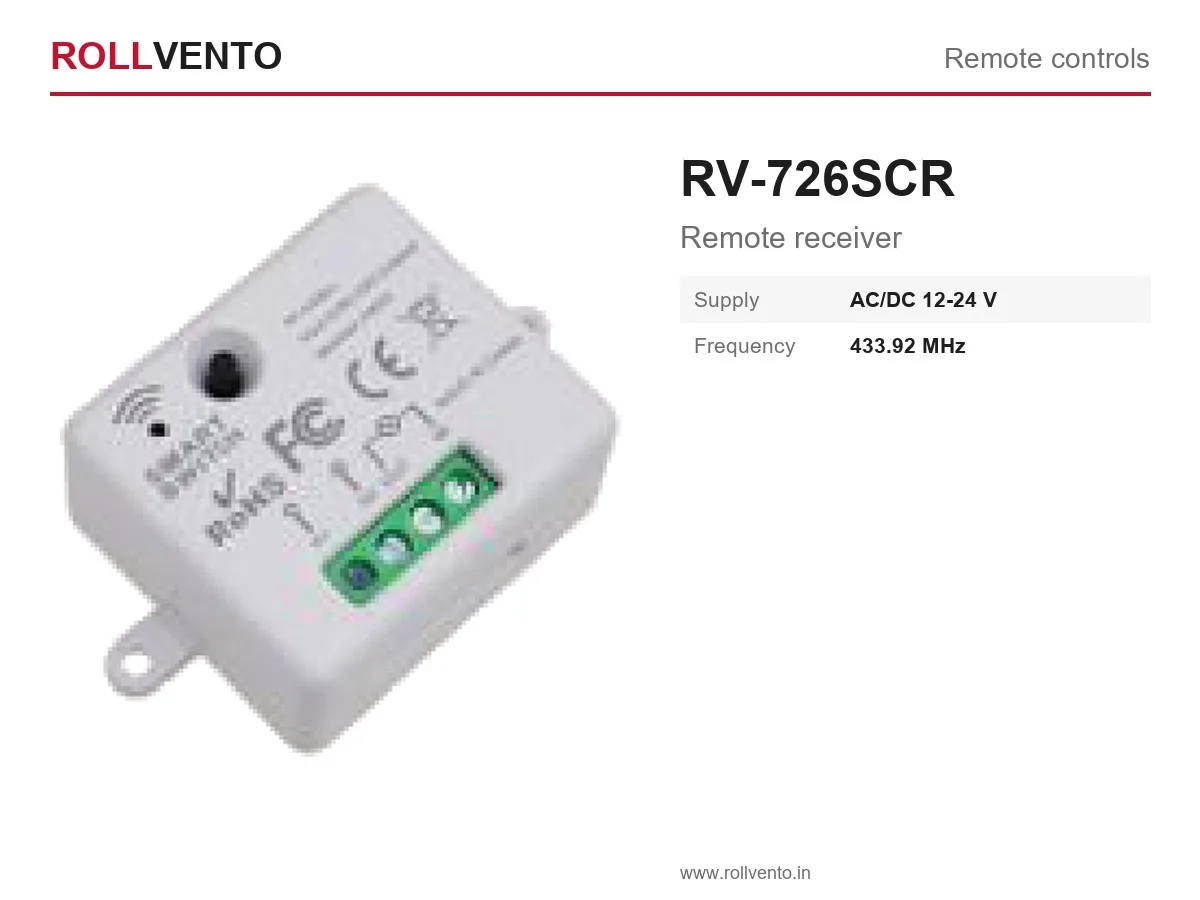 RV-726SCR Rollvento RV-726SCR Remote receiver — primary view